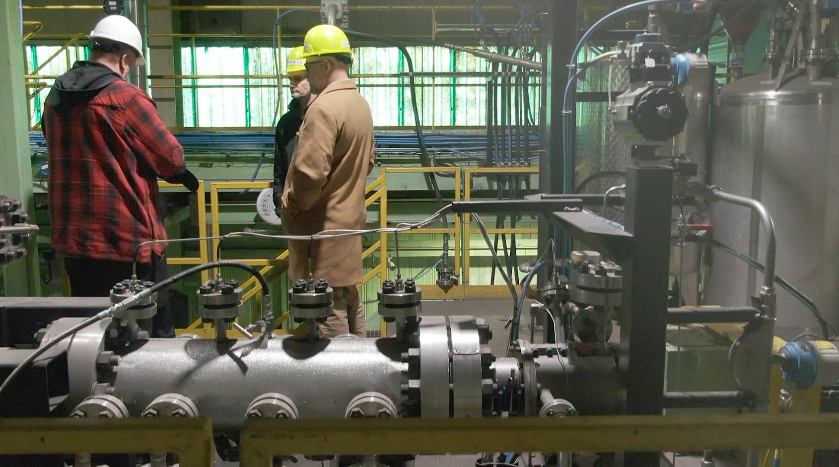 GH Power team members working at the industrial facility
