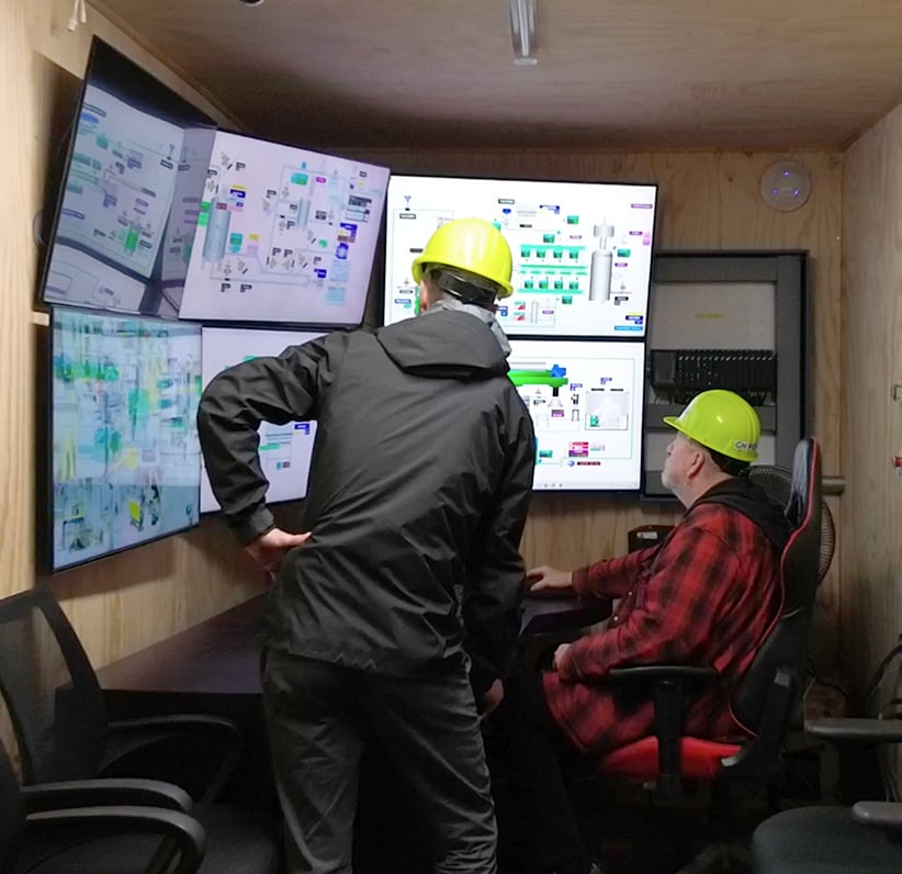 GH Power operators working in the Hamilton plant control room
